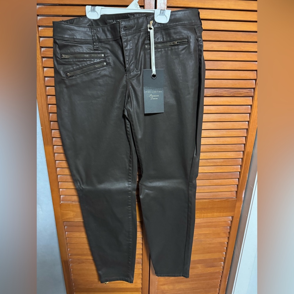 The Limited brown leather pants